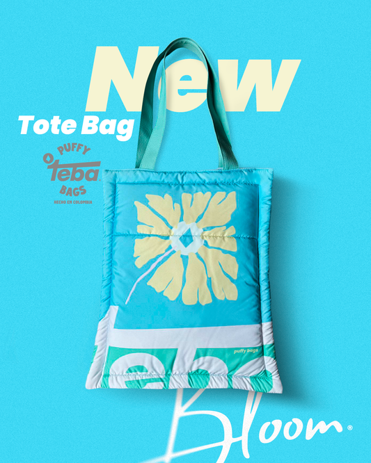 Tote bag bloom azul
