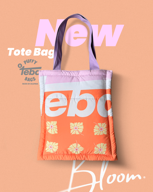 Tote bag bloom naranja
